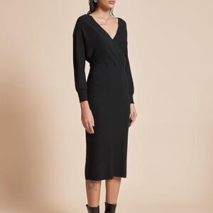 YOLA MIDI DRESS Women BLACK